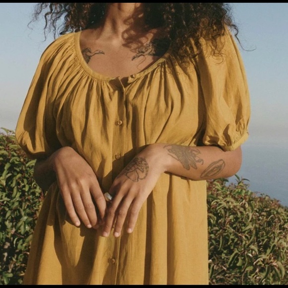 NEW without Tags Doen JOSETTE DRESS IN GOLDEN WILLOW M - Picture 3 of 4